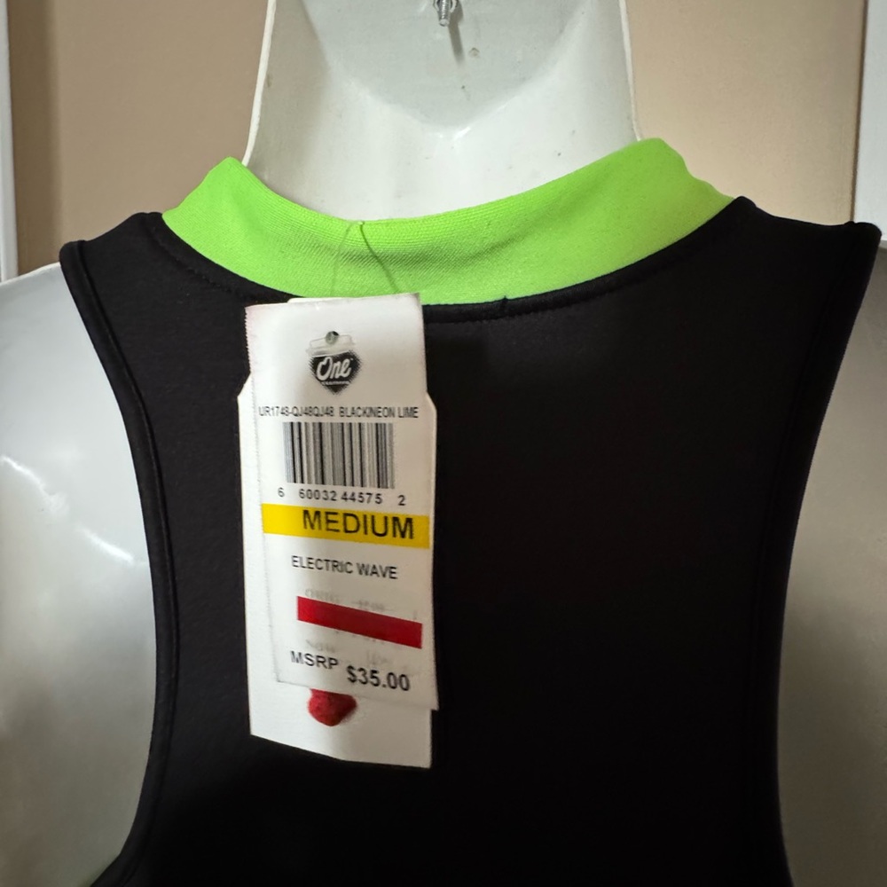 One Clothing Black and Neon Green Mini Dress - Picture 4 of 7